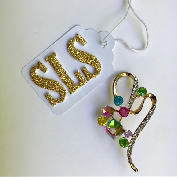 Vintage RARE One of a Kind Jeweled Pin - Picture 4 of 6